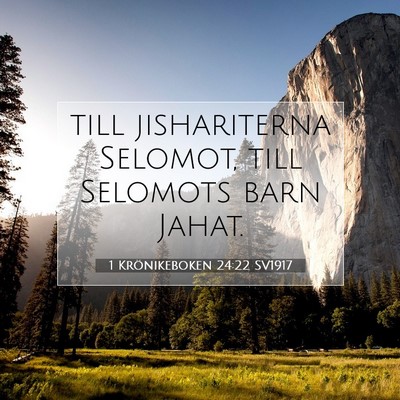1 Krönikeboken 24:22 Bibelvers Förklarad