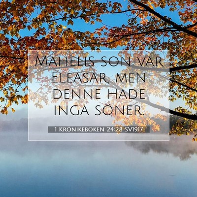 1 Krönikeboken 24:28 Bibelvers Förklarad