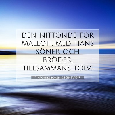 1 Krönikeboken 25:26 Bibelvers Förklarad