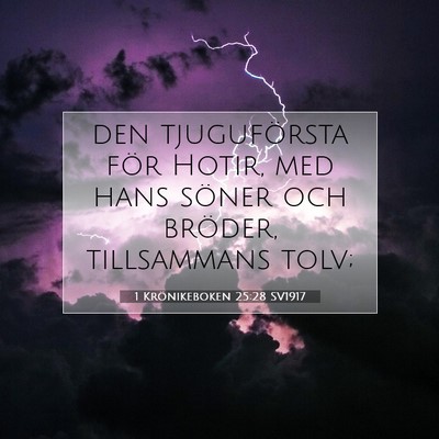 1 Krönikeboken 25:28 Bibelvers Förklarad