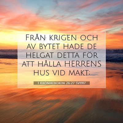 1 Krönikeboken 26:27 Bibelvers Förklarad