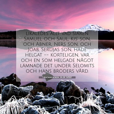 1 Krönikeboken 26:28 Bibelvers Förklarad