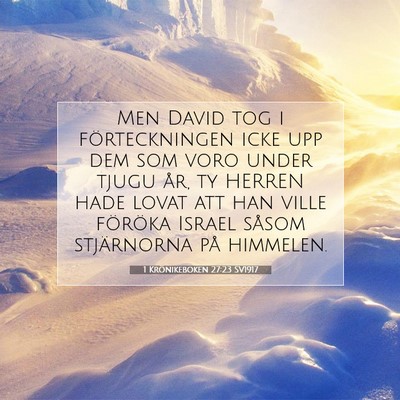 1 Krönikeboken 27:23 SV1917 Bild av bibelvers