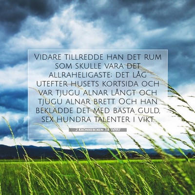 2 Krönikeboken 3:8 Bibelvers Förklarad