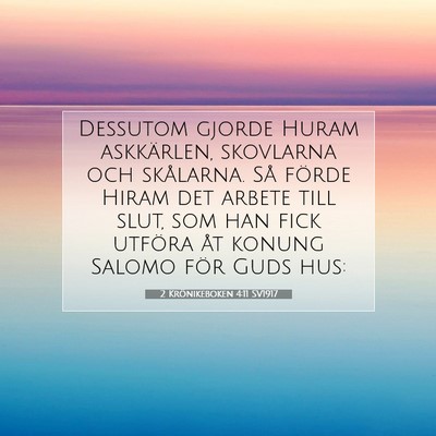 2 Krönikeboken 4:11 Bibelvers Förklarad