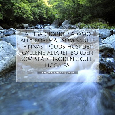2 Krönikeboken 4:19 Bibelvers Förklarad