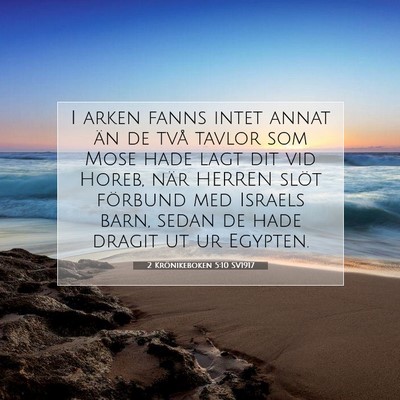2 Krönikeboken 5:10 Bibelvers Förklarad