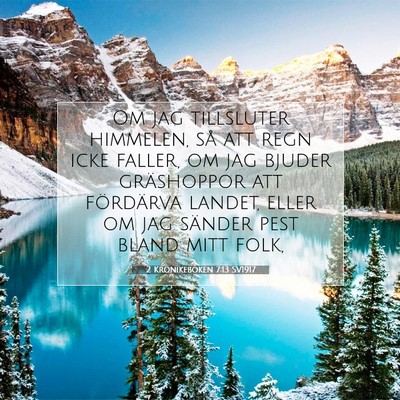 2 Krönikeboken 7:13 Bibelvers Förklarad
