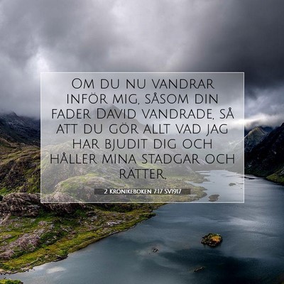 2 Krönikeboken 7:17 Bibelvers Förklarad
