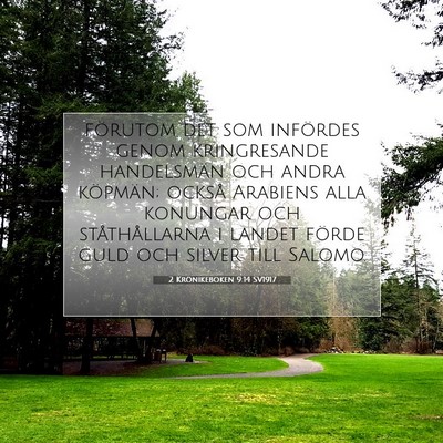 2 Krönikeboken 9:14 Bibelvers Förklarad