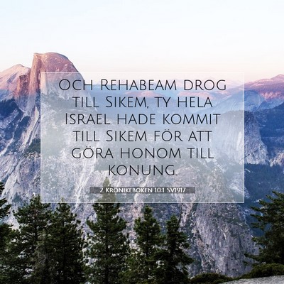 2 Krönikeboken 10:1 Bibelvers Förklarad