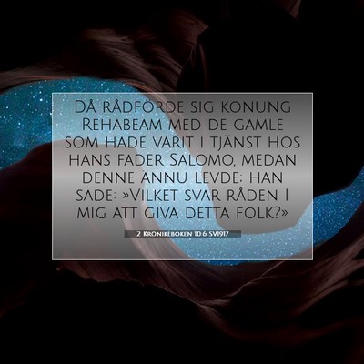 2 Krönikeboken 10:6 Bibelvers Förklarad