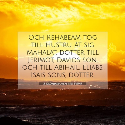 2 Krönikeboken 11:18 Bibelvers Förklarad