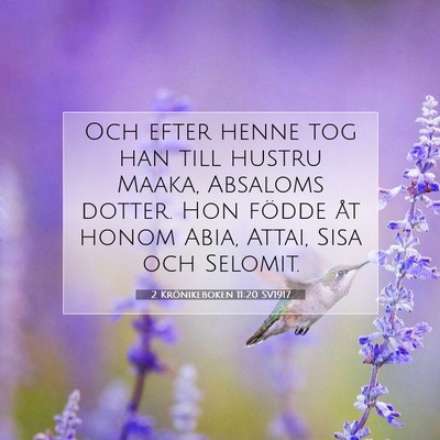 2 Krönikeboken 11:20 Bibelvers Förklarad