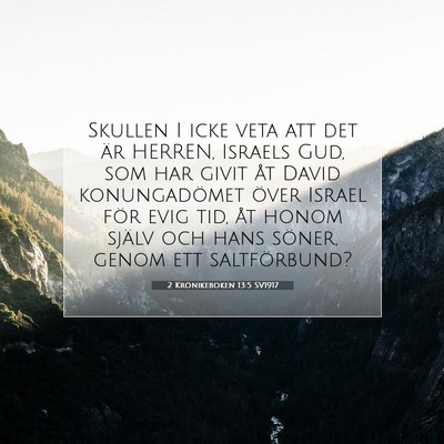 2 Krönikeboken 13:5 Bibelvers Förklarad