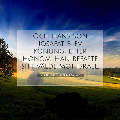 2 Krönikeboken 17:1 Bibelvers Förklarad