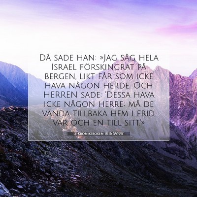 2 Krönikeboken 18:16 Bibelvers Förklarad