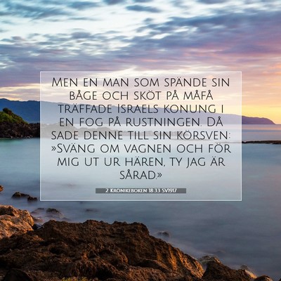 2 Krönikeboken 18:33 Bibelvers Förklarad