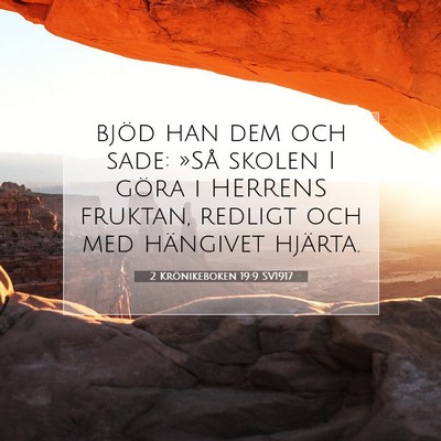 2 Krönikeboken 19:9 SV1917 Bild av bibelvers