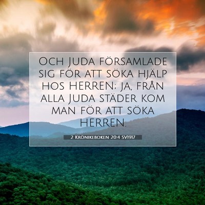 2 Krönikeboken 20:4 SV1917 Bild av bibelvers