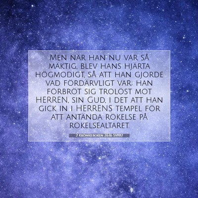 2 Krönikeboken 26:16 SV1917 Bild av bibelvers