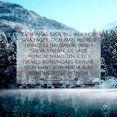 2 Krönikeboken 28:27 SV1917 Bild av bibelvers