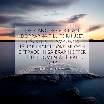 2 Krönikeboken 29:7 Bibelvers Förklarad