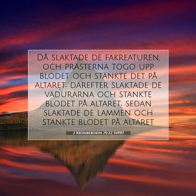 2 Krönikeboken 29:22 SV1917 Bild av bibelvers