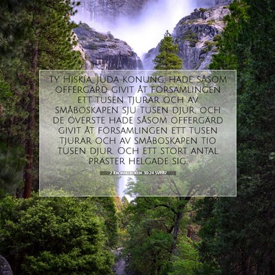 2 Krönikeboken 30:24 Bibelvers Förklarad