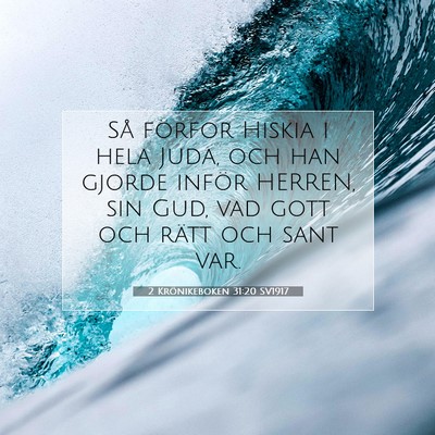 2 Krönikeboken 31:20 SV1917 Bild av bibelvers