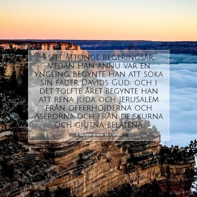 2 Krönikeboken 34:3 SV1917 Bild av bibelvers