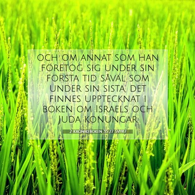 2 Krönikeboken 35:27 Bibelvers Förklarad