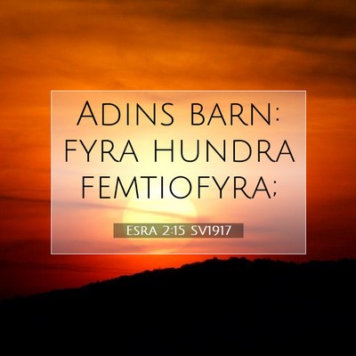 Esra 2:15 Bibelvers Förklarad