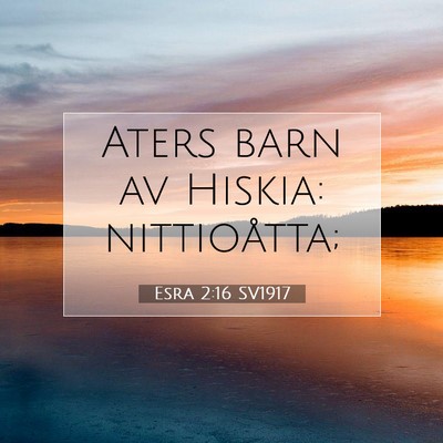 Esra 2:16 Bibelvers Förklarad