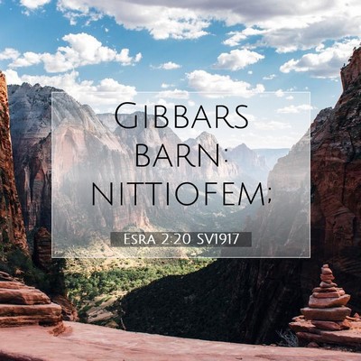 Esra 2:20 Bibelvers Förklarad
