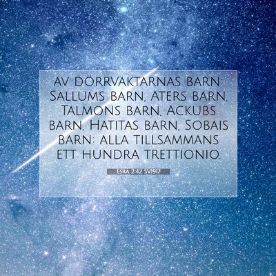 Esra 2:42 Bibelvers Förklarad