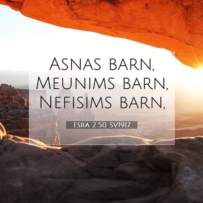 Esra 2:50 Bibelvers Förklarad