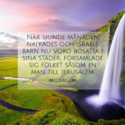 Esra 3:1 SV1917 Bild av bibelvers