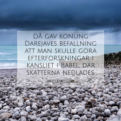 Esra 6:1 Bibelvers Förklarad