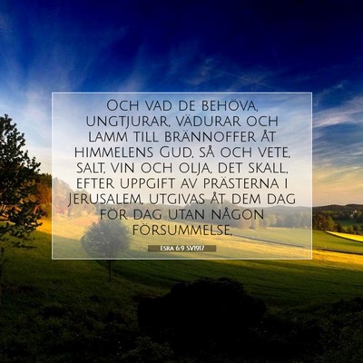 Esra 6:9 Bibelvers Förklarad