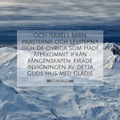 Esra 6:16 Bibelvers Förklarad