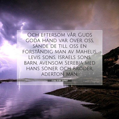 Esra 8:18 SV1917 Bild av bibelvers