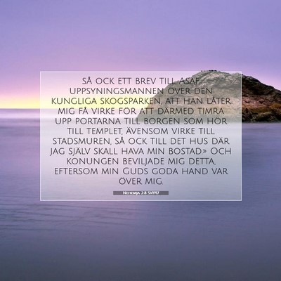 Nehemja 2:8 SV1917 Bild av bibelvers