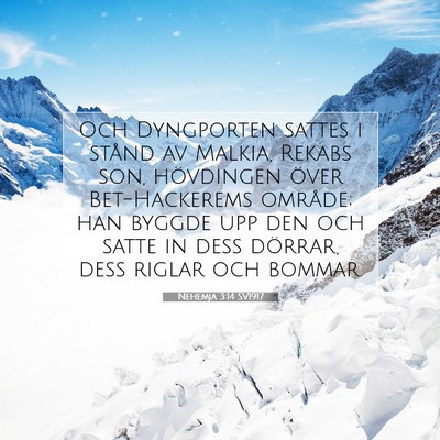 Nehemja 3:14 SV1917 Bild av bibelvers