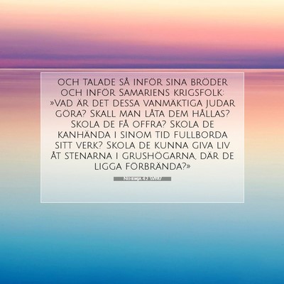 Nehemja 4:2 SV1917 Bild av bibelvers