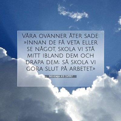 Nehemja 4:11 SV1917 Bild av bibelvers