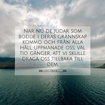 Nehemja 4:12 SV1917 Bild av bibelvers