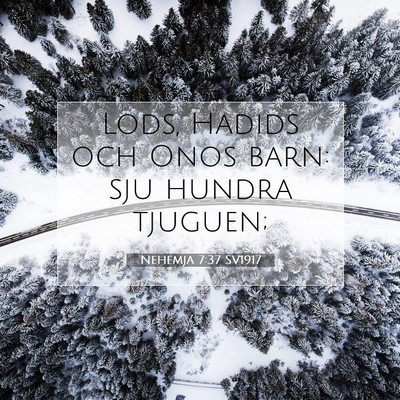 Nehemja 7:37 Bibelvers Förklarad