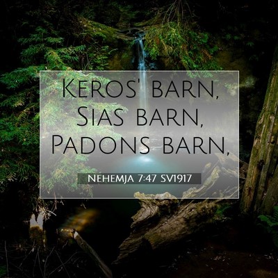 Nehemja 7:47 Bibelvers Förklarad