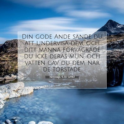 Nehemja 9:20 SV1917 Bild av bibelvers